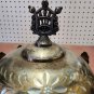 Antique CB Barker Quad Silverplate Cranberry Coin Dot Sugar Castor 9 Spoons