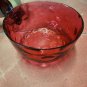Antique CB Barker Quad Silverplate Cranberry Coin Dot Sugar Castor 9 Spoons