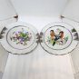 Vintage Japanese Porcelain Transferware Colorful Bird Plates Audubon Society