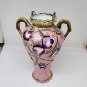 Antique RC Nippon Pink Moriage Pink & Purple Roses Raised Relief Bud Vase