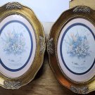 Vtg Pair Mary Vincent Bertrand Hand Painted Precious Memories Small Framed Art