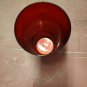 Vintage 1950's Ruby Red Unmarked Tall Cylinder Vase 8"