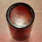 Vintage 1950's Ruby Red Unmarked Tall Cylinder Vase 8"