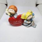 Vintage 1985 Cabbage Patch Kids Call Me Valentine Porcelain Figurine W/ Tags