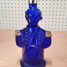 Vintage Charles Jacquin Cobalt Blue Figural George Washington Liquor Bottle