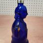 Vintage Charles Jacquin Cobalt Blue Figural George Washington Liquor Bottle