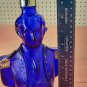 Vintage Charles Jacquin Cobalt Blue Figural George Washington Liquor Bottle