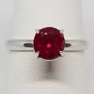 0.10ct Pigeon Blood Ruby Handmade Sterling Silver Ring Size 6.25