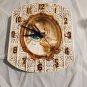 Vtg 1978 Sears Roebuck Pioneer Woman Gingham Girls Porcelain Wall Hanging Clock