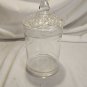 Vintage Clear Pressed Glass Covered Biscuit Jar 7 1/4" Tall Unmarked