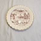 Vintage Quebec Canada Transferware 22k Gold Trim Porcelain Souvenir Plate