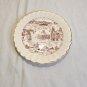 Vintage Quebec Canada Transferware 22k Gold Trim Porcelain Souvenir Plate