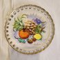 Vtg Ucagco Ceramics Japan Hand Painted Fruit Reticulated Gold Porcelain Plate