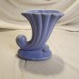 Vintage MCM Shawnee Pottery USA Marked Porcelain Cornucopia Vase Mid-Century