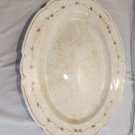 Antique K. T. & K. Semi-Vitreous Ironstone Hand Painted Roses Oval Platter