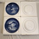 Pair Of Vintage Royal Copenhagen Denmark 1974 & 1975 7" Collector Plates In Box