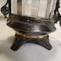 Antique Derby Silver Co Quadruple Plate Owl Etched Leaf Crystal Pickle Castor
