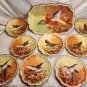 Antique Limoges Coronet France Hand Painted Game Birds Platter & Plates Set