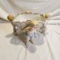 Vintage Norleans Putti Bisque Porcelain Cherubs Roses Hand Painted Footed Bowl