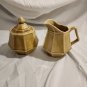 Vintage RS Ironstone Mustard Yellow Octagon Shaped Creamer And Sugar Bowl W/ Lid