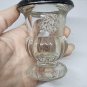 Vtg F.B. Rogers Sterling Silver Rim Lions Head Pressed Glass Toothpick Holder