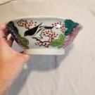 Antique Chinese 19th Century Hand Painted Birds Flowers Porcelain Bowl Unmarked
