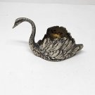 Antique Handmade 800 Art Silver Textured Figural Swan Ring Trinket Dish