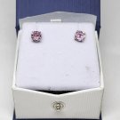 Sterling Silver 3.0 Ct Round Pink Cubic Zirconia Solitaire Stud Earrings 5.9mm
