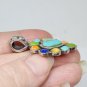 Vtg Sterling Silver Turquoise Heart Gaspeite Spiny Oyster Lapis Pendant
