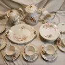 Antique Delinieres &Guery Limoges France Hand Painted Flowers Porcelain Dish Set