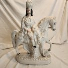 Antique 19th C Staffordshire Equestrian Scottish Hunter Horseback Figurine Stag