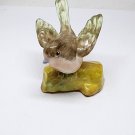 Vtg Crown Staffordshire England J.T. Jones Hand Painted Pearched Bird Figurine