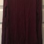 Lyss Loo Glamorous Ribbed Burgundy Long Sleeve Cut-out Top- Med