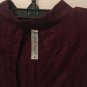 Lyss Loo Glamorous Ribbed Burgundy Long Sleeve Cut-out Top- Med