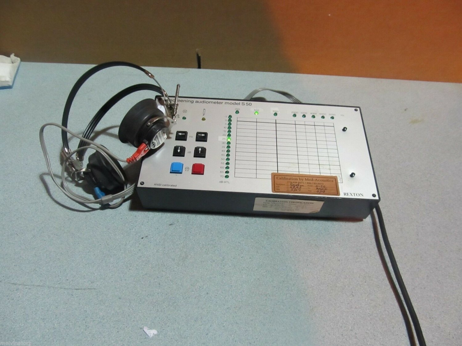Rexton Screening Audiometer Model S50 w/ TDH-39P telephonics headset