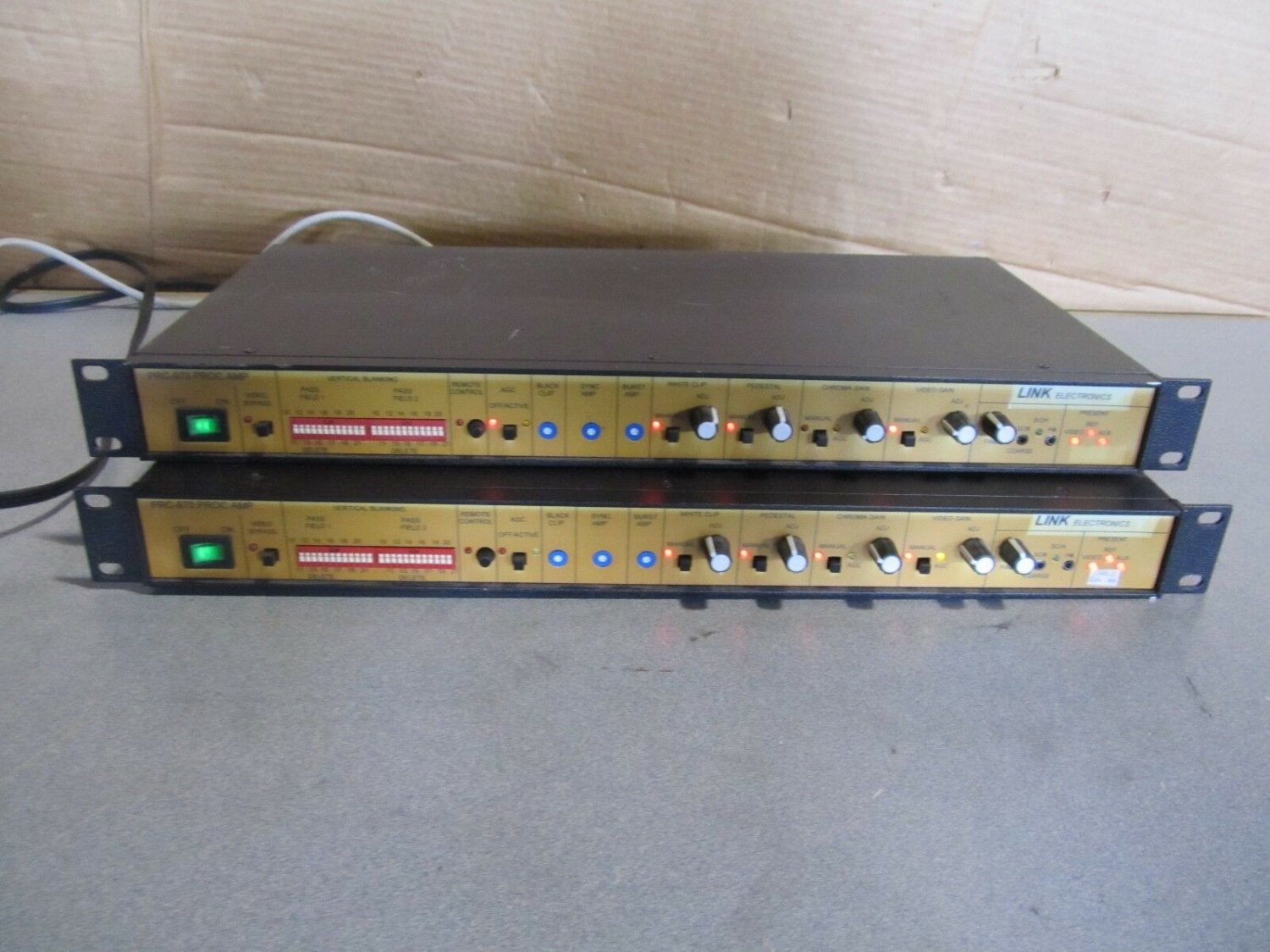 lot of 2 OEM link electronics proc amp PRC-970