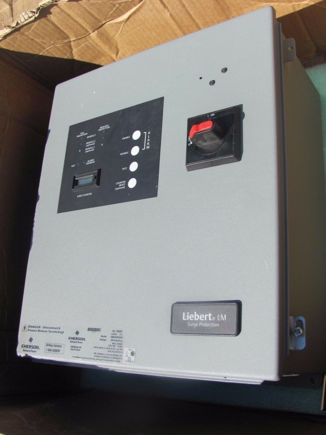 EMERSON LIEBERT LM SERIES SURGE PROTECTION 240V 3PH M240HAAC TYPE D Delta Hi-Leg