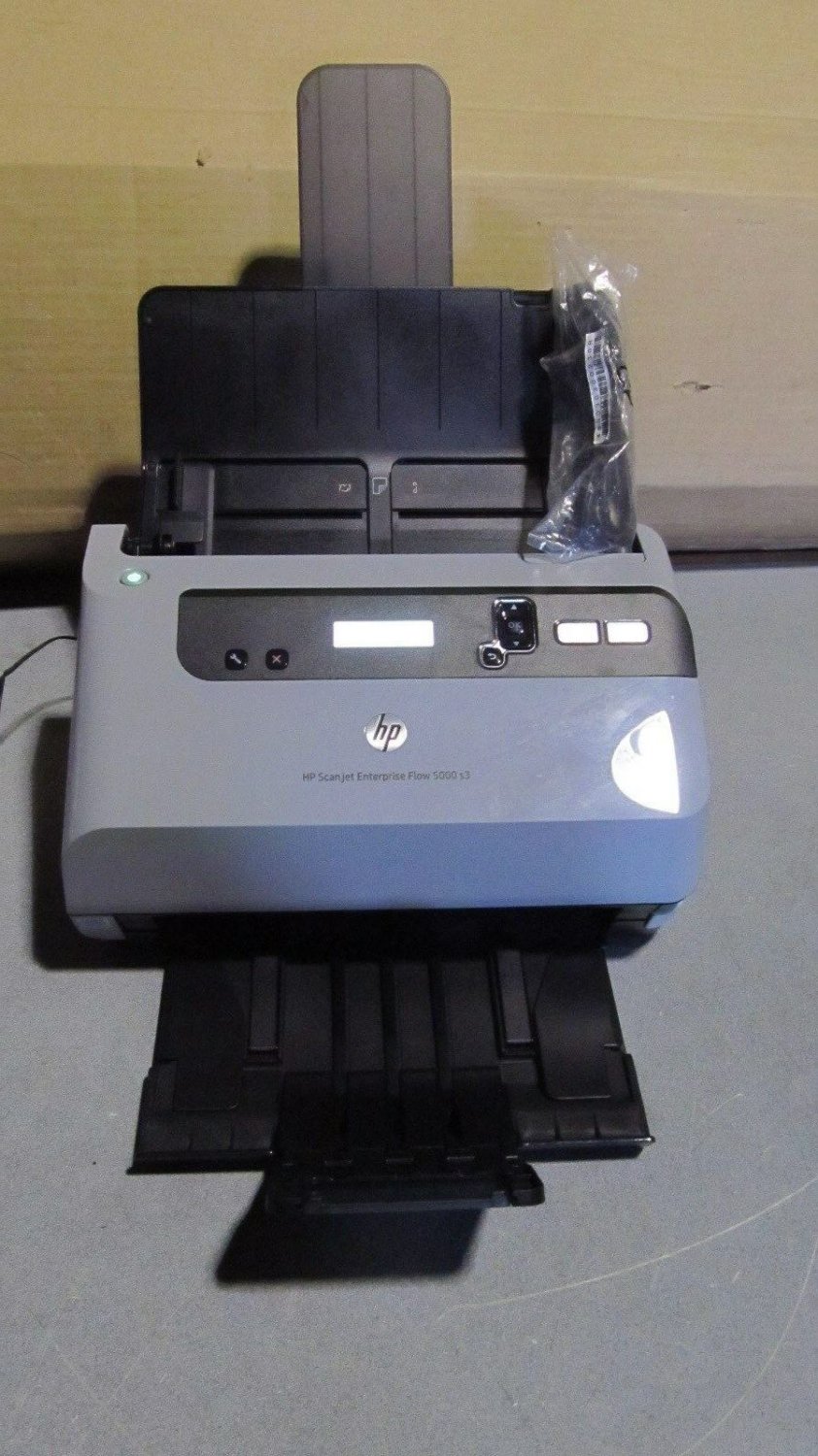 OEM HP scanjet enterprise flow 5000 s3 w/adapter & USB cord