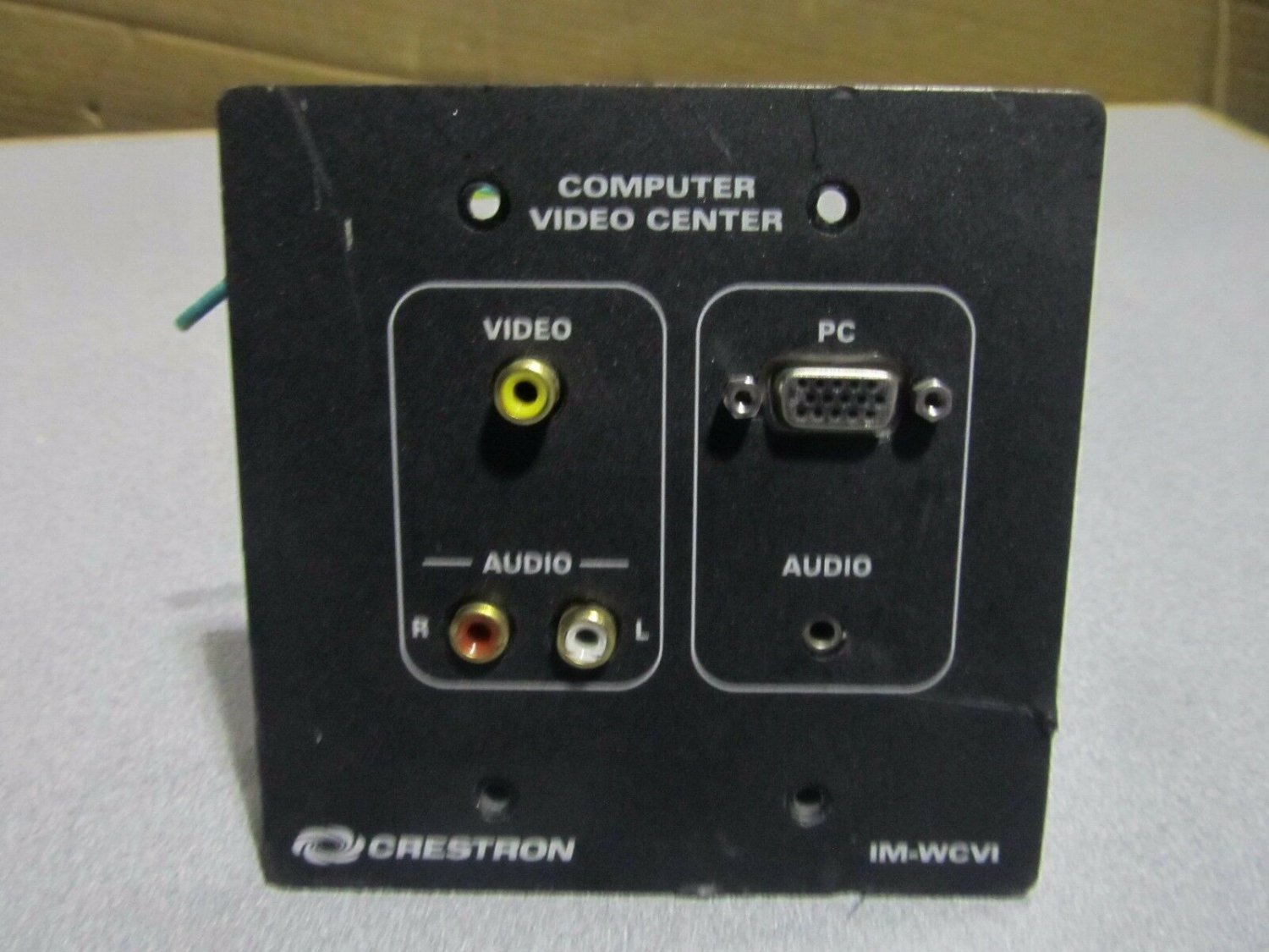 OEM CRESTRON INTERFACE PANEL  BLACK WALL PLATE IM-WCVI