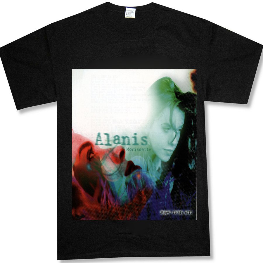 Alanis Morissette - Jagged Little Pill Rap Hip Hop Rock T-Shirts Vintage Rock Roll T Shirts Unisex