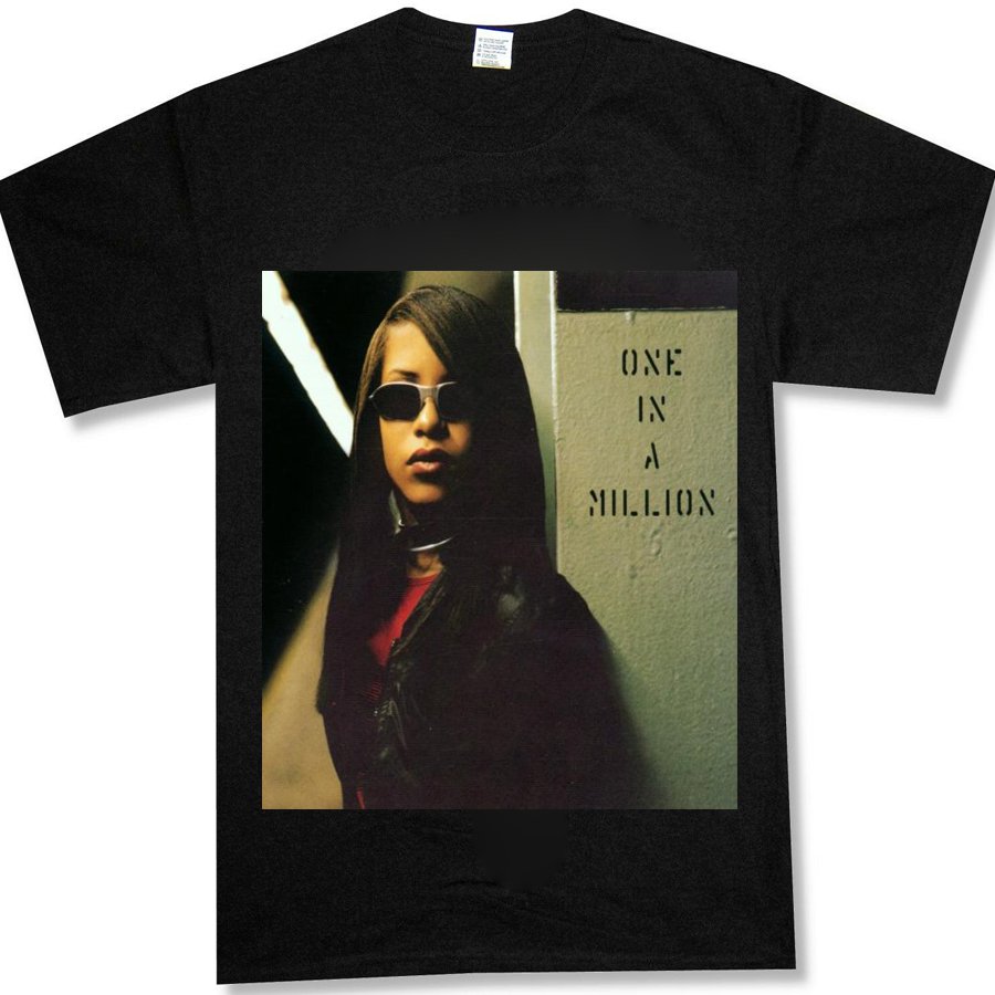 Aaliyah - One in a Million Rap Hip Hop Rock T-Shirts Vintage Rock Roll T Shirts Unisex