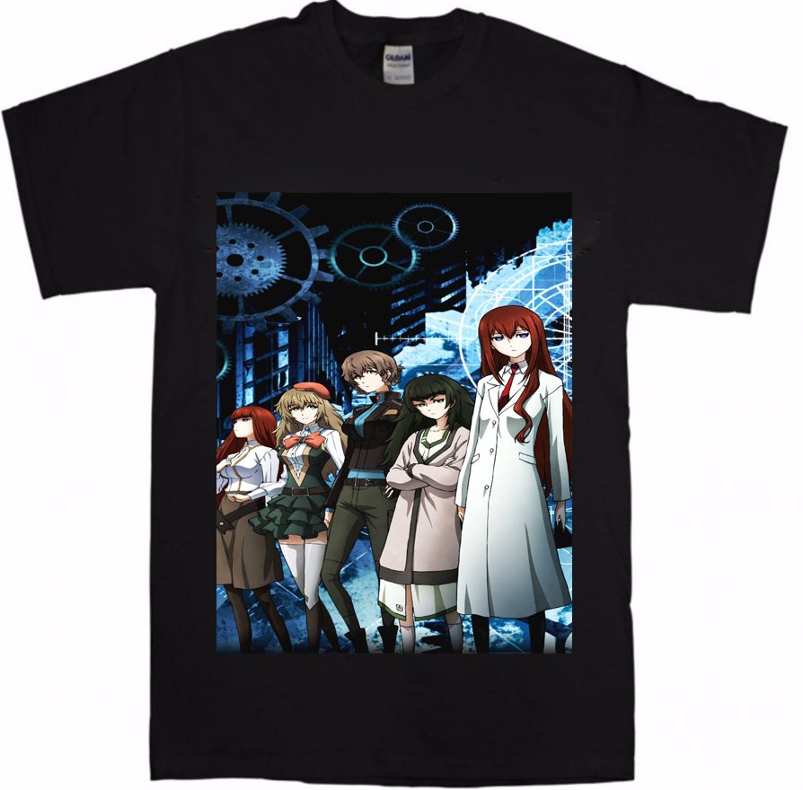 Steins Gate Anime Animated T-Shirts Unisex T Shirts Mens Woman Shirt