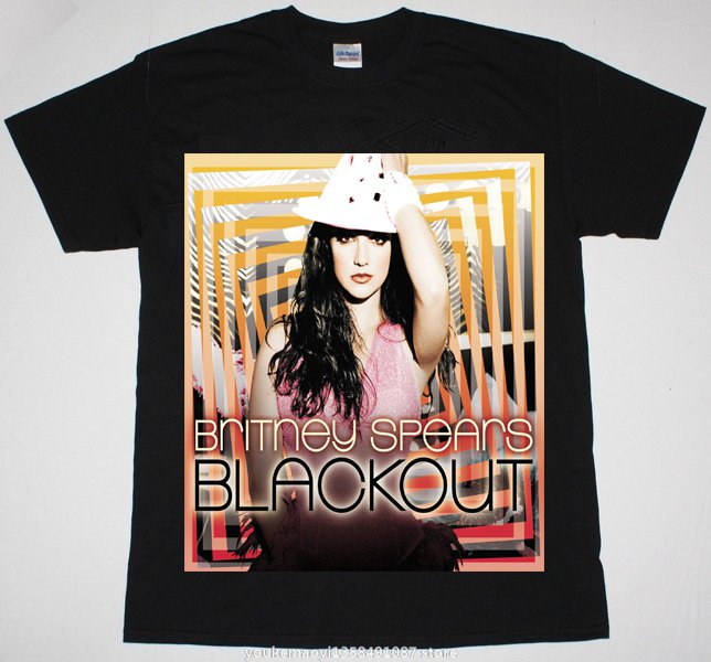 Britney Spears - Blackout Pop Rock T-Shirts Vintage Rap Hip Hop T Shirts Popular Mens Womens Shirts
