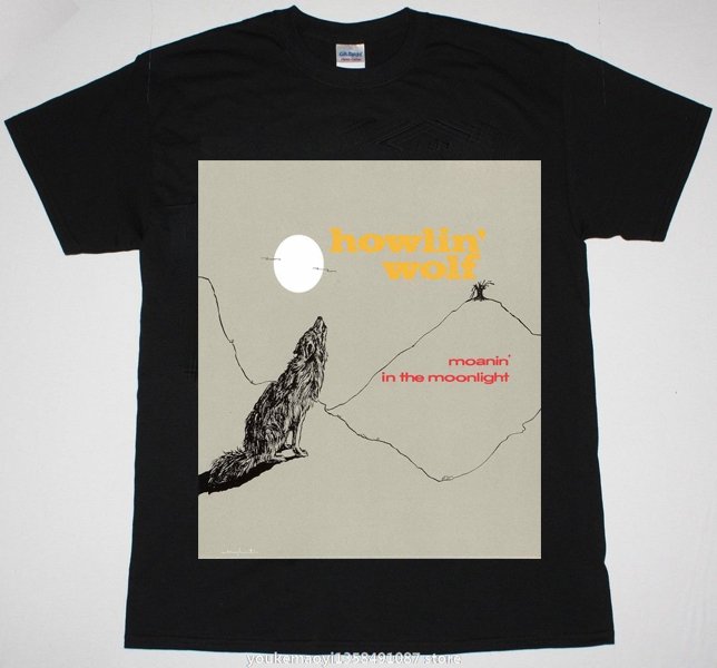 Howlin' Wolf &acirc;�� Moanin' at Midnight Pop Rock T-Shirts Vintage Rap Hip Hop T Shirts Popular Shirts