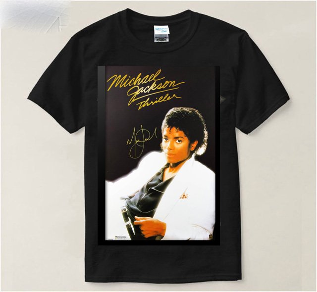 Michael Jackson Thriller Vintage Rock T-Shirts Popular Indie Rock n Roll Mens Woman T-Shirt