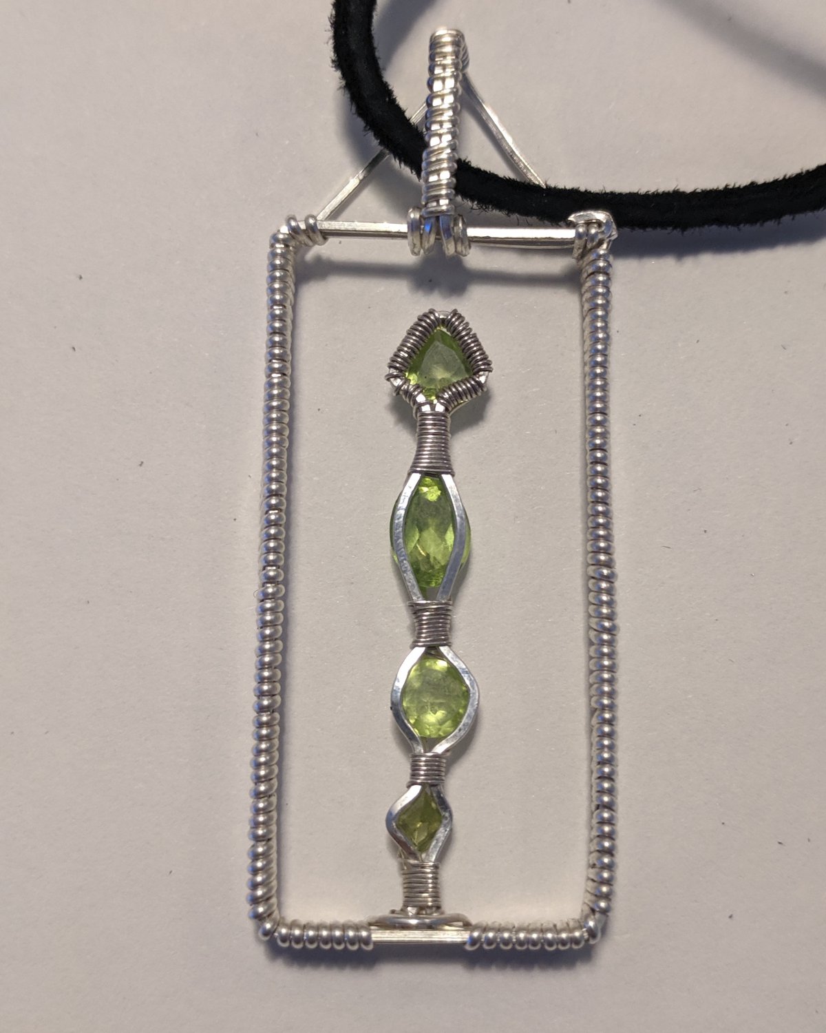 Peridot Pendant Sterling Silver