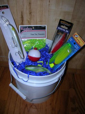 Saltwater Fishing Gift Basket, 