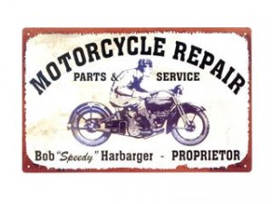 MOTORCYCLE REPAIR TIN SIGN