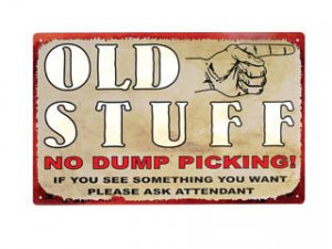 OLD STUFF TIN SIGN DECORATIVE METAL HOME CAFE SIGNS O
