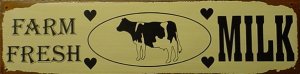 FARM FRESH MILK TIN SIGN METAL HOME CAFE BAR AD SIGNS B